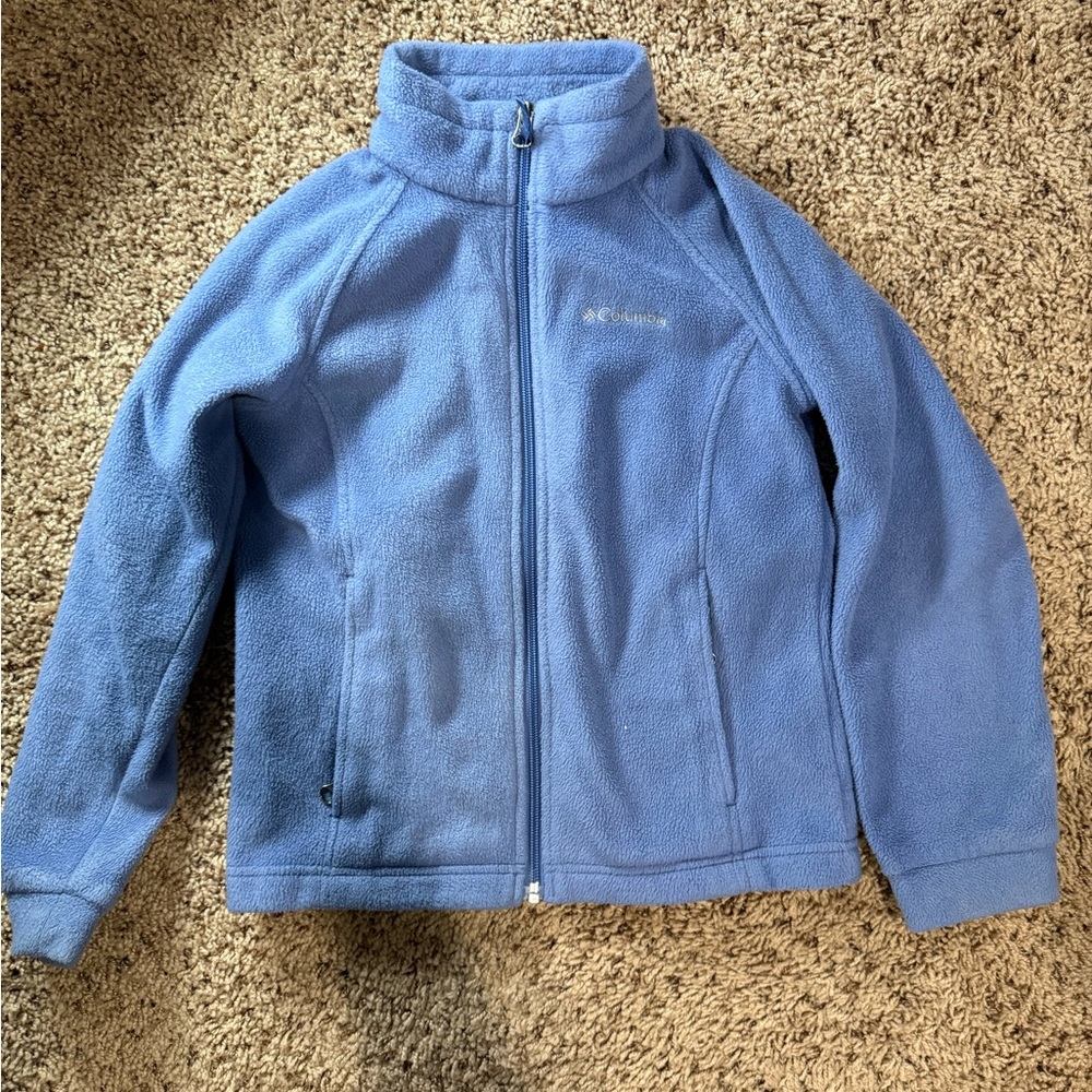 Columbia fleece jacket- beautiful cornflower blue